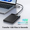 UGREEN 2.5inch Hard Drive Enclosure, USB 3.0 to SA-TA III for 2.5 Inch SSD HDD 9.5mm 7mm External Hard Drive Case Support Max 6TB. 