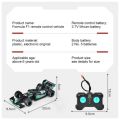 Drift Spray F1 Formula Remote Control Racing Car Rechargeable Multicolor. 