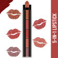 5 in 1 Lipstick Matte lipsticks | 5 in 1 | Red Brown Nude Pink Maroon | Waterproof | Long Lasting |Lipstick Long lasting nude and Red Shades Lipsticks,Makeup Kit,Red Lipstick, Maroon Lipstick, Pink, Brown, Velvet Lipstick Shades Makeup Set. 