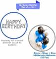 Happy Birthday Balloons Decoration Kit 43 Pcs Set for Husband Kids Boys Balloons Decorations Items Combo with Helium Letters Foil Balloon Banner, Latex Metallic Balloons. 