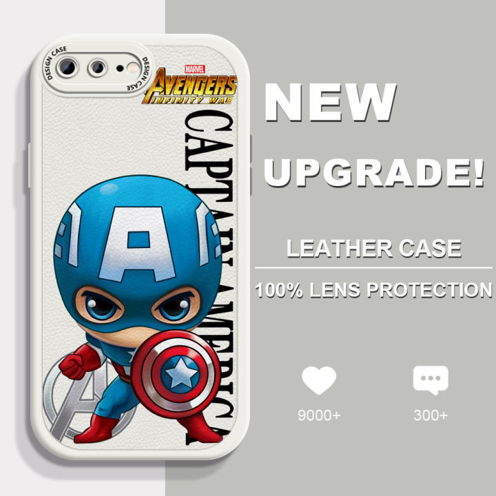 AMORVOR for iPhone Plus Plus Back Cover Marvel Superhero Print