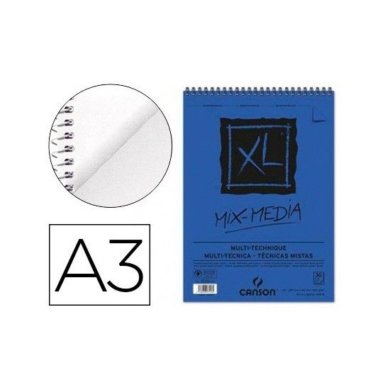 Canson%20XL%20Mix%20Media%20Spiral%20Sketchbooks%20Ideal%20for%20Acrylic,%20Water%20colour,%20Pastel%20&%20Pencil%20work%20300%20gsm.%2030%20Sheets%20-%20Image%202