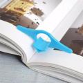 Multi-function Plastic Thumb Book Page Holder and Bookmark - Blue. 