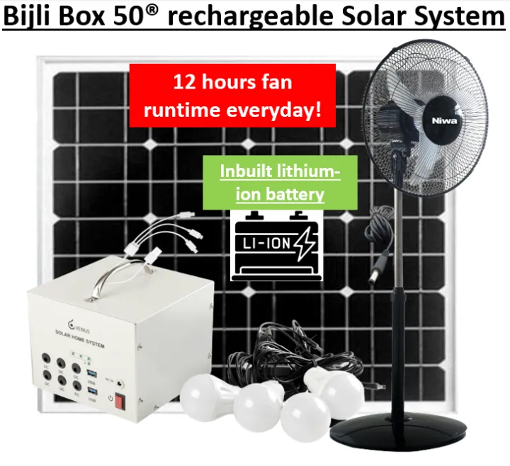 Bijli%20Box%2050%20rechargeable%20solar%20package.%20Lithium-ion%20battery,%204x%20LED%20lights,%20and%201x%2012V%20pedestal%20fan%20included%20in%20the%20package!%2012+%20hours%20of%20fan%20runtime%20every%20day%20-%20Image%202
