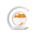 Quicksand Table Lamp Wireless Charging Desk Lamp 3D Hourglass Ornaments Sand Painting Night Light for Office Room Decoration. 