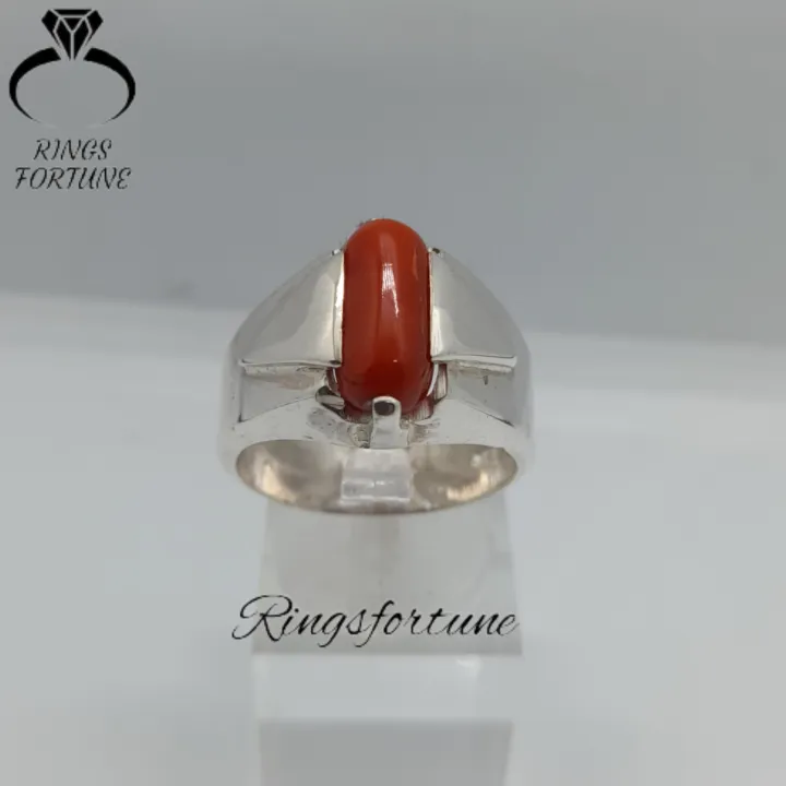 Natural%20Marjan%20Stone%20Ring%20,%20Marjan%20Gemstone%20Ring%20,%20925%20Silver%20Coral%20Marjaan%20Ring%20-%20Image%209