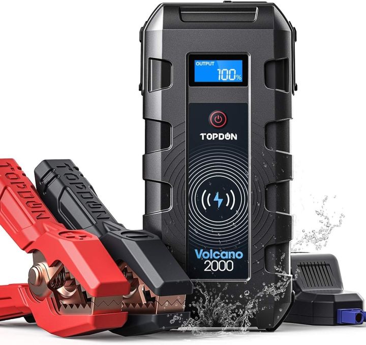 Topdon VOLCANO2000 Jump starter, Power bank and LED Flashlight without Battery Tester