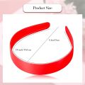 3 Pieces 1 Inch Wide Plastic Headbands with Teeth Plain Hard Plastic Hairband Non-Slip Craft Headband Hoops for Women Girls DIY Hair Accessories (Black, White, Red). 