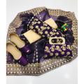 Girl's Dream Fashion New Winter Collection 2023 Dresses for Women's 3Pcs Suit Fancy Dress for girls Party Collection 5Pcs Dress Pearls Dori Work Crinkle Chiffon Shirt Heavy Embroidery Plain handmade work duapta Fancy Pealrs Work clutch And Fancy Gift Free. 