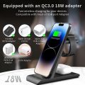 HATALKIN 3 in 1 Wireless Charging Station Compatible for Apple Products Multiple Devices Apple Watch ultra 8 7 SE 6 5 4 3 AirPods Pro 2 iPhone 14 13 12 11 Pro Max/X/XS/XR 8 Fast Wireless Charger Stand. 