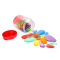 Rainbow Pebbles Transparent Sorting Stacking Stones. 