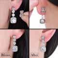 3-Pairs Earring Backs Lifter Adjustable Hypoallergenic Secure Earring Backs for Heavy Earrings, (Silver). 