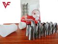Cakeware 15 Piece Cake Decorating Set Frosting Icing Piping Bag Tips With Steel Nozzles Cupcake Decorating Tip Set Kit. 