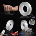 Double Sided Nano Adhesive Tape, Washable Traceless Nano Gel Tape, Stick to Glass, Metal, Kitchen Cellphone, Pads or Tile Nano Tape Grip Tape Transparent. 