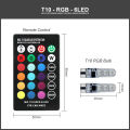 T10 CAR PARKING LIGHT MULTI RGB LED Bulb With Remote. 