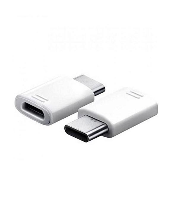 Usb%20Micro%20To%20Type%20C%20Connector%20Adapter%20For%20Android%20%20-%20White%20-%20Image%203