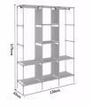 Fashion Cloth Storage Wardrobe - Foldable storage Wardrobe Cupboard - Almari - 3 DOOR PORTABLE FOLDING WARDROBE CUPBOARD FOR CLOTHES DIY-LATEST DESIGNS. 