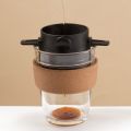 coffee filter funnel grid coffee leak tea leak filter with handle mesh leak 304 stainless steel. 