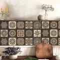 10pcs/set Moroccan Style Tiles Sticker Kitchen Backsplash Oil-proof Cupboard Washbasin Peel Stick Waterproof Art Wallpaper. 