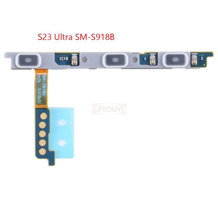 New Power Button and Volume Control Button Side Key Flex Cable For Samsung Galaxy S23 Ultra S23Ultra SM-S918B S918B
