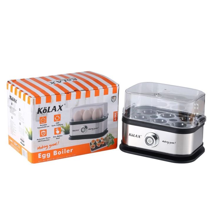 Kolax Egg Bolier / Single Layer / Double Layer 3 in 1 Electric Egg Boiler/Poacher/Cooker Vegetable Streamer- 7-14 eggs Capacity  - White