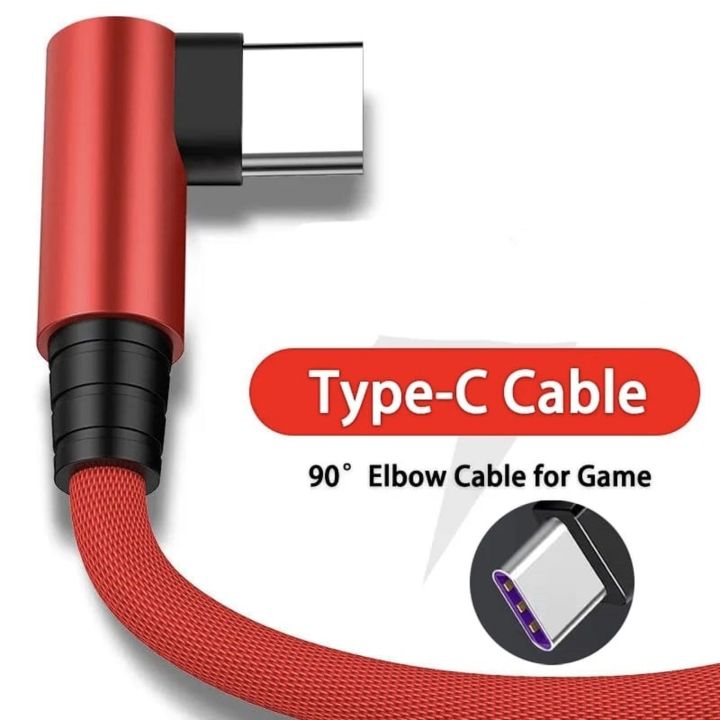 Original Copper L Shape Micro Usb / Type C / Iphone data cable 3.5A charging + Data Cable best for gaming
