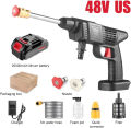 Rechargeable High Pressure Washer Car Gun Portable Pressure Washer Machine For Cleaning Wall Floor Solar Panel Cleaning  Electric Spray Pump Cordless Car Pressure Washer Nozzle Premium Built Quality Easy to Use Design By BazaarHub.Pk.. 