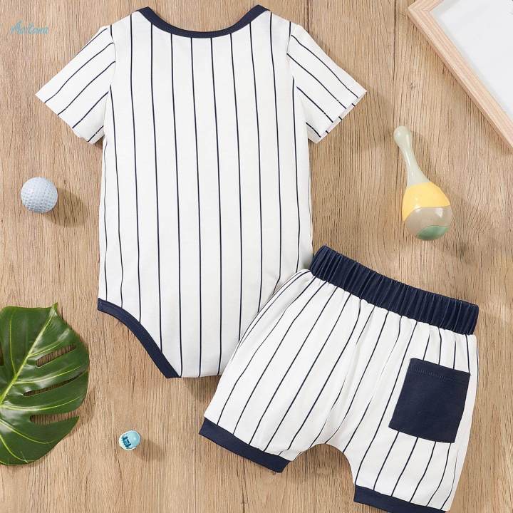 Kids%20Summer%20Outfits%20Set%20Baby%20Summer%20Clothes%20Printed%20Top%20Shorts%20Clothes%20Set%203%20to%206%20Months%20-%20Image%202