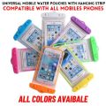 Universal Water Proof Mobile Pouch - Transparent Pouch - Easy To Carry - Compatible With All Mobiles - Extra Safety For Mobile Phone - Waterproof Case Underwater PVC Bag Transparent Touch Screen Premium Cell Phone Pouch Cover For Travel. 