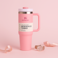 Pink Stanley Tumbler Cup 40oz 1200ml | Stainless Steel Vacuum Insulated Tumbler Mugs with Straw. 