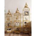 Nordic bird cage flower rack living room shelf corner floor multilayer storage rack cosmetics shop window display rack. 