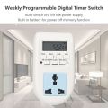 Digital Timer Socket Switch LCD Timing Weekly Programmable Timer Switch 220V-10A Multi-functional. 