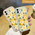 chenyyka For Huawei P30 Case Fashion Literary Flower Pattern Colorful Lovely Cream Wave Border Soft Clear Shockproof Phone Cases Creative Camera Transparent Casing Simple Gentle Protective Cover. 