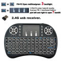 Mini Touch Pad RF 500 Wireless With 3 Colour Backlight Keyboard Mouse. 
