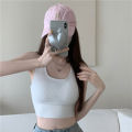 Small Design Camisole Women's Summer Hot Girl Inner Wear Cross Back Shaping Padded Outer Wear Sleeveless Top Fashion. 