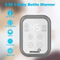 GROWNSY Baby Bottle Warmer, 5-in-1 Bottle Warmer and Sterilizer with Timer, Food Warmer and Defrost, BPA-Free with LCD Display and Accurate Temperature Control for Br east Milk 210W - Imported from UK. 