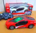 Rechargeable Remote Control High Speed 3D Famous Car With Lights And Left Right Turn Option. 
