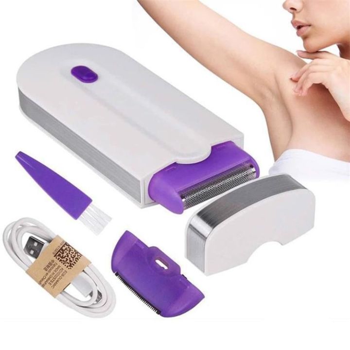Leg Sensing Shaver Laser Painless Electric Shaving Blue Light Lady Shaver Intimate Whole Body Hair Removal Device