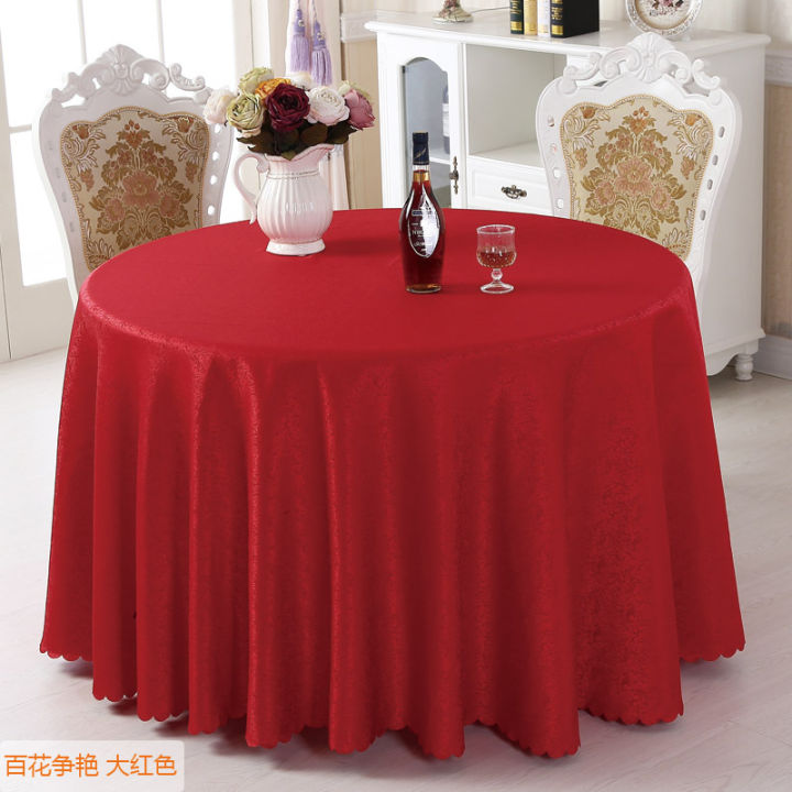 Hotel tablecloth cloth round table restaurant restaurant European double chain link flower household tablecloth tablecloth
