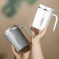 Office Cup, Tea Cup, Insulated Coffee Mug, Stainless Steel Coffee Mug 500 ml with Handle | Premium Clear Cap Mug with Lid for Coffee/Tea/Milk.. 