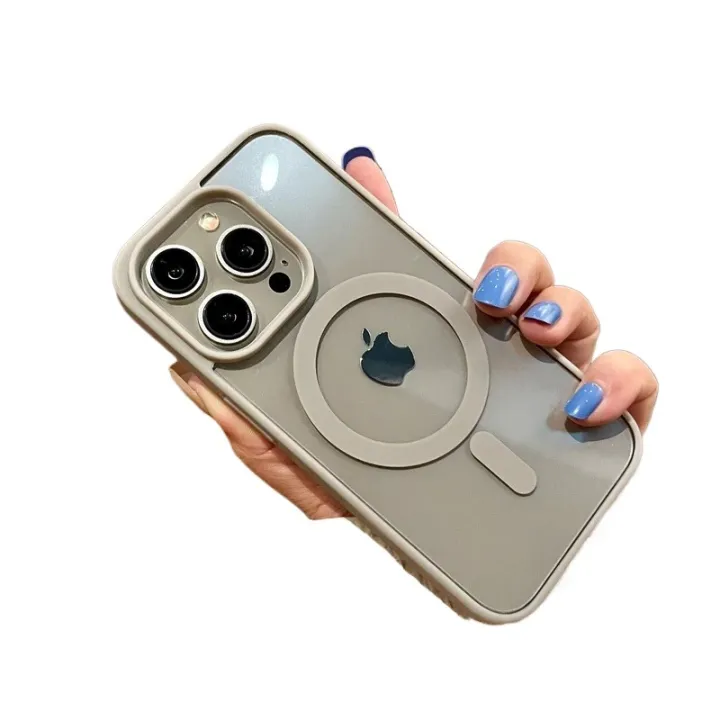 Luxury%20Plating%20Lens%20Magnetic%20For%20Magsafe%20Case%20For%20iPhone%2015%20Pro%20Max%20Wireless%20Charge%20Shockproof%20Bumper%20Clear%20Funda%20%5B%20Natural%20Titanium%20%5D%20-%20Image%204