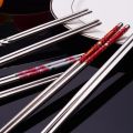 Festival Blue Patters Portable For Sticks Reusable Porcelain Tableware Steel Chopsticks. 