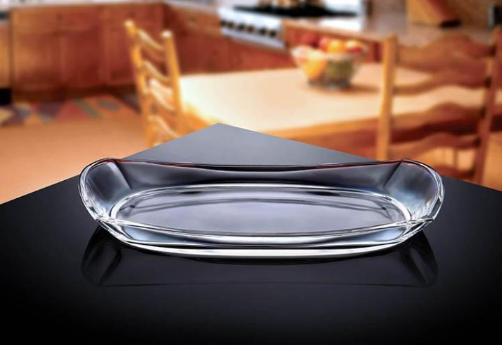 Mono Serving Dish-Rectangular-Transparent Glass