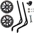 HUWAY training wheels flash mute wheel bicycle stabiliser mounted Kit compatible for bikes of 12 14 16 18 20 Inch. 