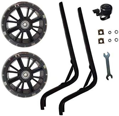HUWAY training wheels flash mute wheel bicycle stabiliser mounted Kit compatible for bikes of 12 14 16 18 20 Inch