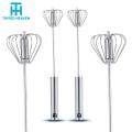 Whisker Beater, Semi-Automatic Whisker, Rotating Mixer Self Turning Egg Stirrer, Stainless Steel Kitchen Utensil for Eggs, Milk, Cream, Bread and Cake Kitchen Tools By TINTED HEAVEN. 
