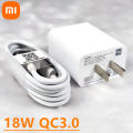 Xiaomi 18W Fast Charger Original QC 3.0 EU Quick Travel Wall Charge Adapter USB C For Mi 8 9 SE A2 A3 Mix 3 Redmi Note 7 8 9 Pro. 