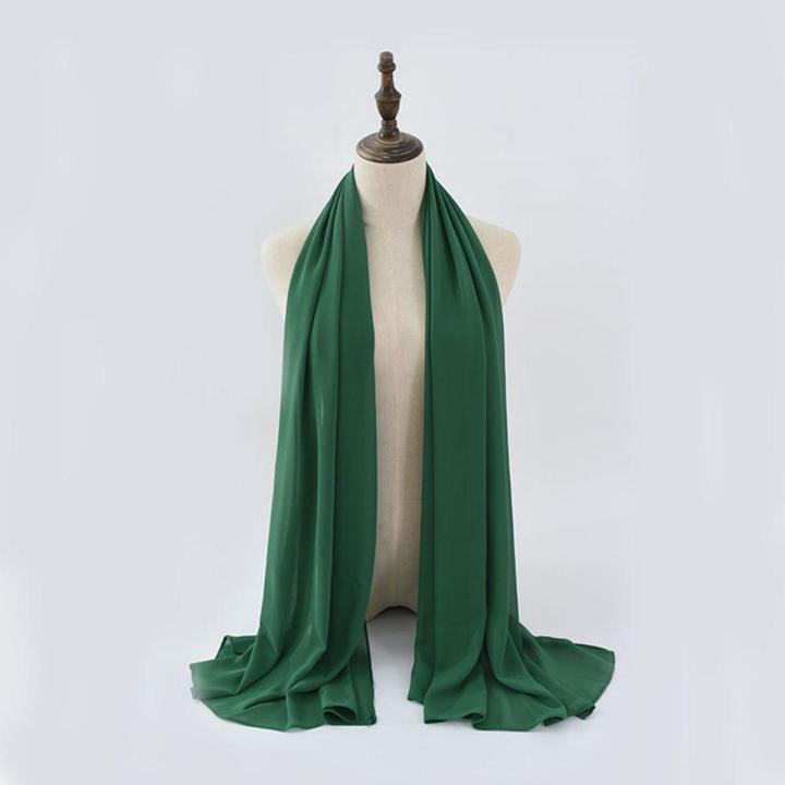 Dark Green Chiffon Dupatta For Girls/Ladies- Chiffon UnStitched Dupatta 2.5 Meter Color Premium Chiffon  Quality Durable Fabric Reasonable Stylish Look Dupatta