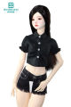 1/31/4 MSD BJD doll clothes DD SD ball joint doll fashion low rise denim shorts, crop button, t-shirt toy accessories girl gift. 