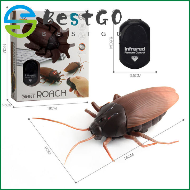 【BestGO】New and exotic remote control cockroach ant  toy electronic black widow spider benefit
